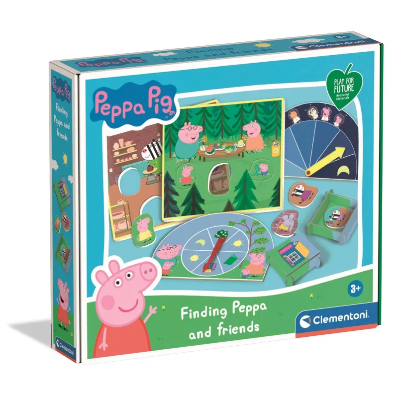 ŚWINKA PEPPA ZNAJDŹ PEPPĘ I PRZYJACIÓŁ GRA PLANSZOWA CLEMENTONI 3+ ŚWINKA PEPPA ZNAJDŹ PEPPĘ I PRZYJACIÓŁ GRA PLANSZOWA CLEMENTONI 3+