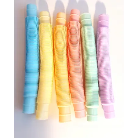 Rurki Pop Tuby Sensoryczne Montessori Zestaw 6 Sztuk Pastelowe 12Cm