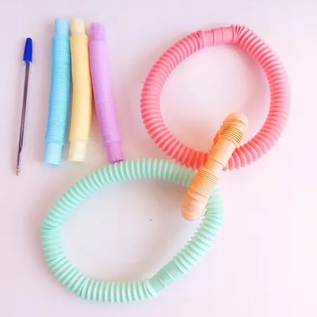 Rurki Pop Tuby Sensoryczne Montessori Zestaw 6 Sztuk Pastelowe 12Cm