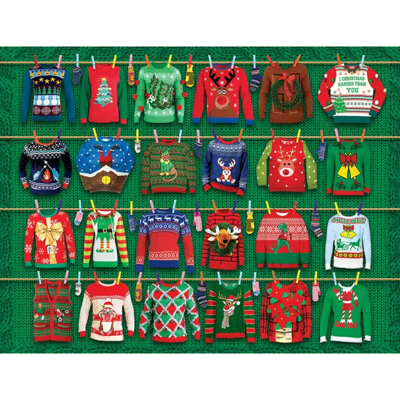 ŚWIĄTECZNE SWETRY PUZZLE 550 ELEMENTÓW W METALOWEJ PUSZCE EUROGRAPHICS 10+ ŚWIĄTECZNE SWETRY PUZZLE 550 ELEMENTÓW W METALOWEJ PUSZCE EUROGRAPHICS 10+