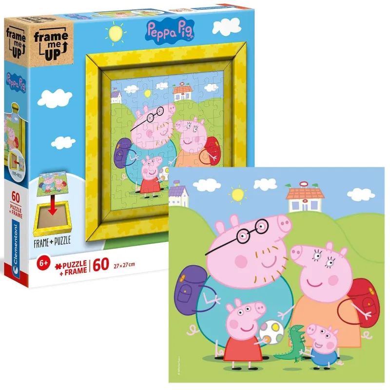 ŚWINKA PEPPA FRAME ME UP PUZZLE Z RAMKĄ 60 ELEMENTÓW – CLEMENTONI 6+ ŚWINKA PEPPA FRAME ME UP PUZZLE Z RAMKĄ 60 ELEMENTÓW – CLEMENTONI 6+
