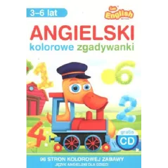 LEO ENGLISH ANGIELSKI KOLOROWE ZGADYWANKI 3-6 LAT + CD - Lingo