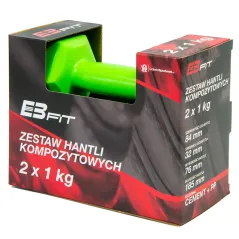 Zestaw Hantli Kompozytowych 2X1 Kg Zielone Eb Fit