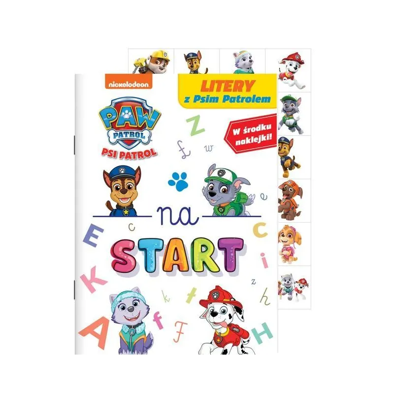 PSI PATROL NA START! LITERY Z PSIM PATROLEM. KSIĄŻECZKA Z NAKLEJKAMI PSI PATROL NA START! LITERY Z PSIM PATROLEM. KSIĄŻECZKA Z NAKLEJKAMI