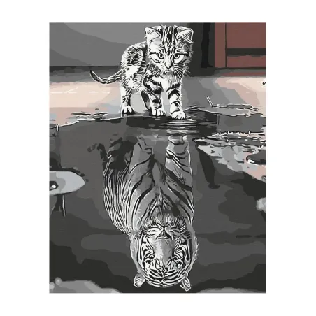 MALOWANIE PO NUMERACH DUSZA TYGRYSA 40X50 CM ZESTAW KREATYWNY