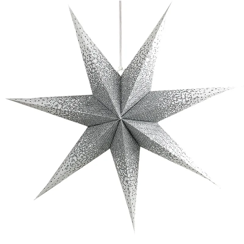 GWIAZDA Z PAPIERU MASTERGIFT 60 CM – SREBRNO-BIAŁA