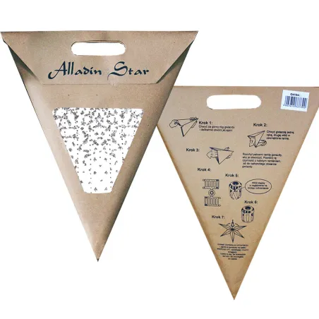 Gwiazda Z Papieru Mastergift 60 Cm – Srebrno-Biała