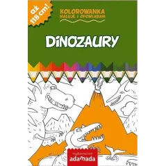 DINOZAURY. KOLOROWANKA. MALUJĘ I OPOWIADAM - Adamada