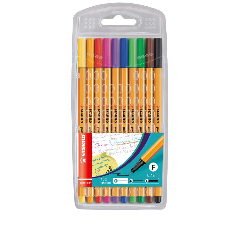 CIENKOPISY STABILO POINT 10 KOLORÓW
