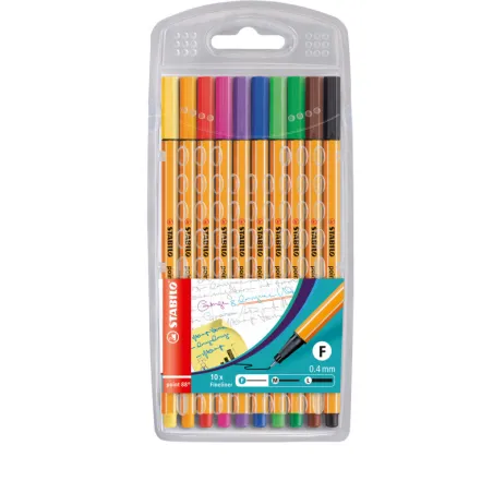 CIENKOPISY STABILO POINT 10 KOLORÓW