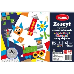 WYCINANKA SAMOPRZYLEPNA Z KSZTAŁTAMI I FIGURAMI DO WYKLEJANIA 16 ARKUSZY