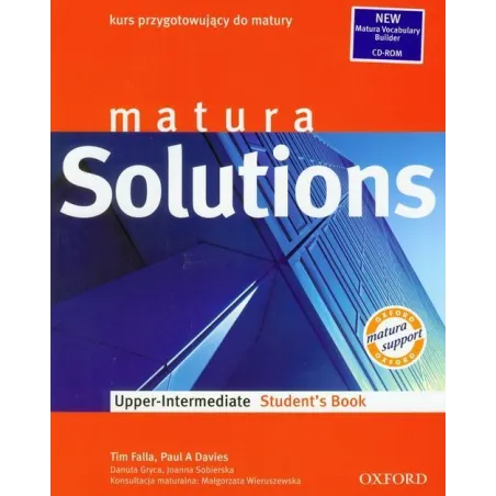 MATURA SOLUTIONS UPPER INTERMEDIATE STUDENTS BOOK + CD Davies Paul - Oxford University Press