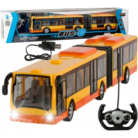 Miejski Autobus Przegubowy Zdalnie Sterowany 44Cm Rc Led 3+ Miejski Autobus Przegubowy Zdalnie Sterowany 44Cm Rc Led 3+