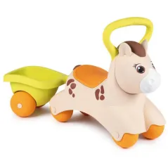 JEŹDZIK DLA MALUCHA SMOBY KUCYK PONY RIDE-ON Z PRZYCZEPKĄ 12M+