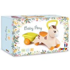 JEŹDZIK DLA MALUCHA SMOBY KUCYK PONY RIDE-ON Z PRZYCZEPKĄ 12M+
