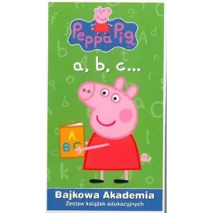 ŚWINKA PEPPA. BAJKOWA AKADEMIA. A,B,C... ZESTAW KSIĄŻEK EDUKACYJNYCH - Media Service Zawada