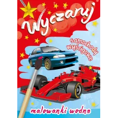 WYCZARUJ SAMOCHODY WYŚCIGOWE MALOWANKI WODNE 3+ - Skrzat