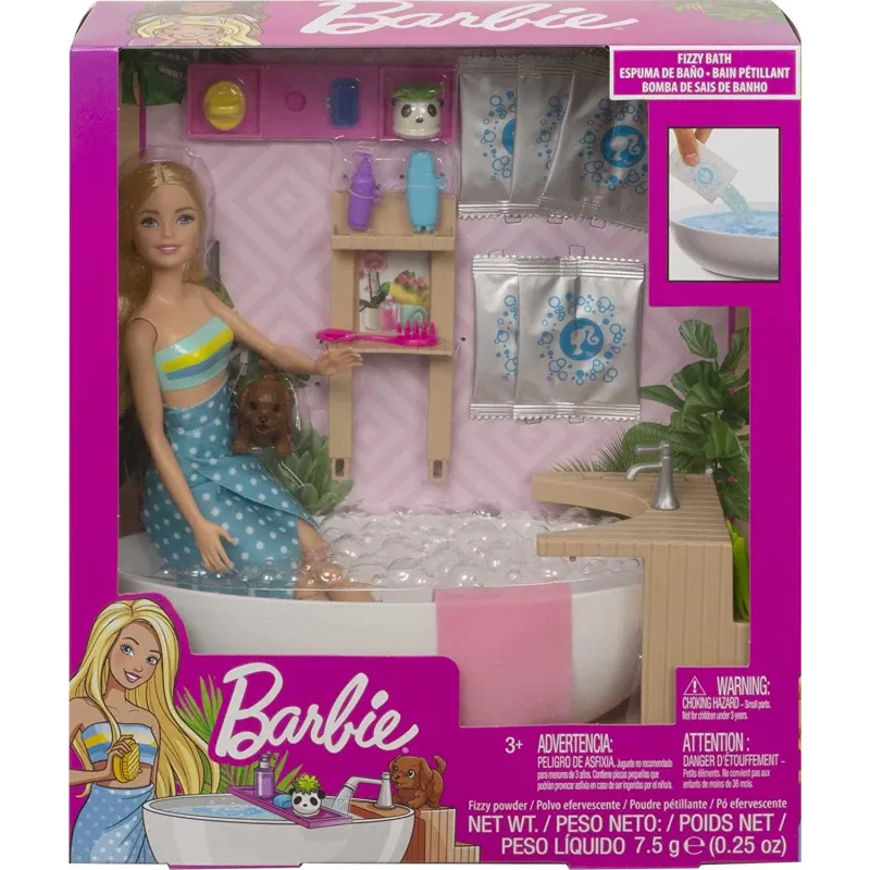 LALKA BARBIE RELAKS W KĄPIELI 3+ LALKA BARBIE RELAKS W KĄPIELI 3+