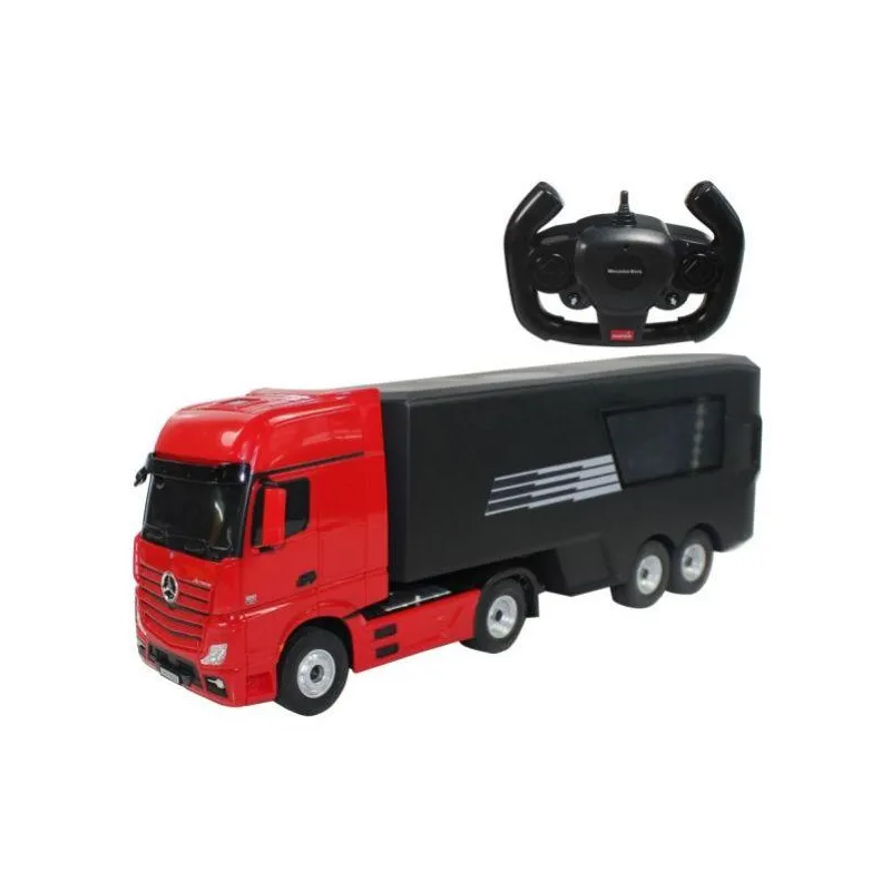 MERCEDES-BENZ ACTROS Z NACZEPĄ SAMOCHÓD ZDALNIE STEROWANY 1:26 RASTAR 6+ MERCEDES-BENZ ACTROS Z NACZEPĄ SAMOCHÓD ZDALNIE STEROWANY 1:26 RASTAR 6+