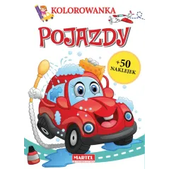 POJAZDY KOLOROWANKA Z NAKLEJKAMI Katarzyna Ratajszczak - Martel