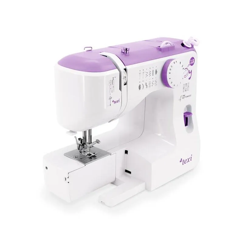 DOMOWA MASZYNA DO SZYCIA TEXI JOY 13 PURPLE ZESTAW + AKCESORIA 13 ŚCIEGÓW