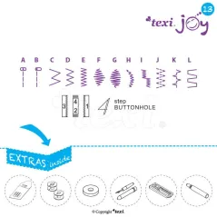 Domowa Maszyna Do Szycia Texi Joy 13 Purple Zestaw + Akcesoria 13 Ściegów
