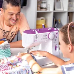 DOMOWA MASZYNA DO SZYCIA TEXI JOY 13 PURPLE ZESTAW + AKCESORIA 13 ŚCIEGÓW