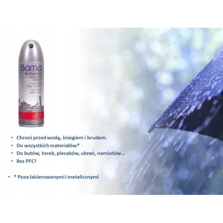 Impregnat Uniwersalny Do Butów I Torebek Bama All Protector 200Ml