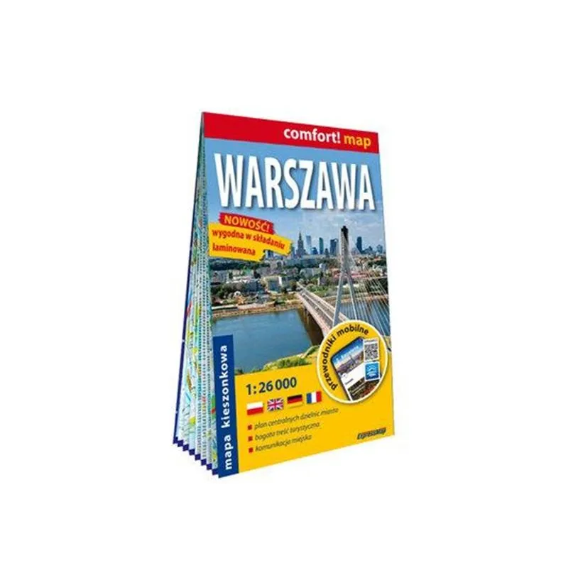 WARSZAWA KIESZONKOWY LAMINOWANY PLAN MIASTA 1:26 000