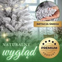 CHOINKA SZTUCZNA ŚWIERK KAUKASKI OŚNIEŻONY 220 CM PREMIUM SPRINGOS