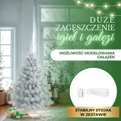 CHOINKA SZTUCZNA JODŁA BIAŁA 150 CM GĘSTA PREMIUM