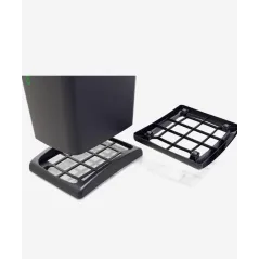 KOSZ DO SEGREGACJI 3X40L CZARNY NA KÓŁKACH