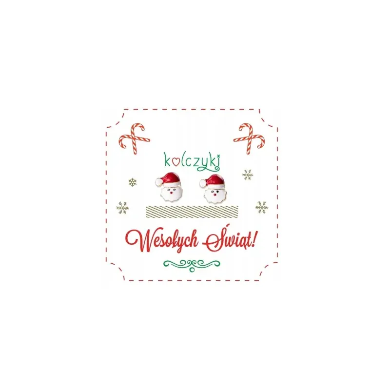 KOLCZYKI MIKOŁAJ ŚWIĄTECZNE BE-HAPPY GIFTS