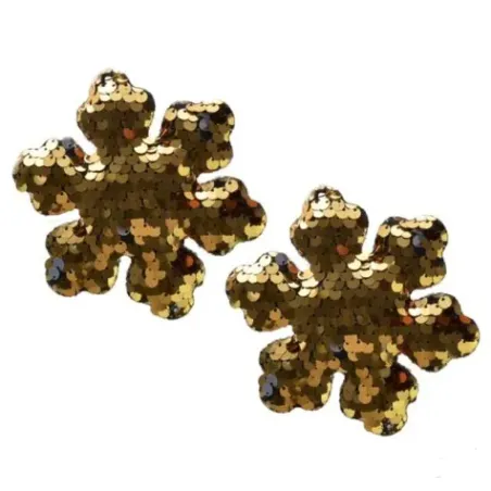 Ozdoby Choinkowe Cekinowe Śnieżynki Złote Arpex