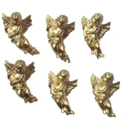 ANIOŁKI ZŁOTE OZDOBA CHOINKOWA 6 SZT. ARPEX