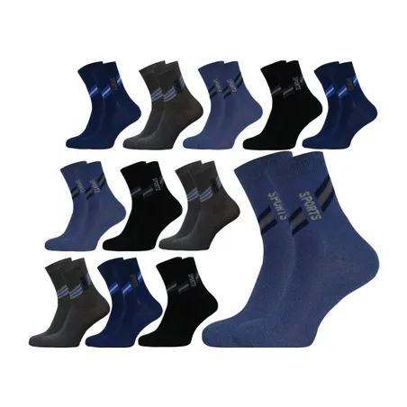 Skarpety Męskie Bawełniane Wosokie Rozmiar 43-46 5 Par