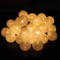 GIRLANDA LAMPKI BOMBKI DEKORACYJNE 30 LED BIAŁE