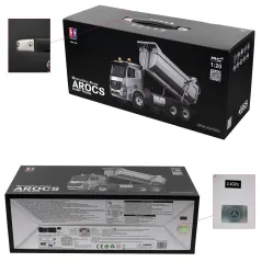 ZDALNIE STEROWANA CIĘŻARÓWKA WYWROTKA MERCEDES BENZ ACROCS 1:20 DOUBLE EAGLE, 6+