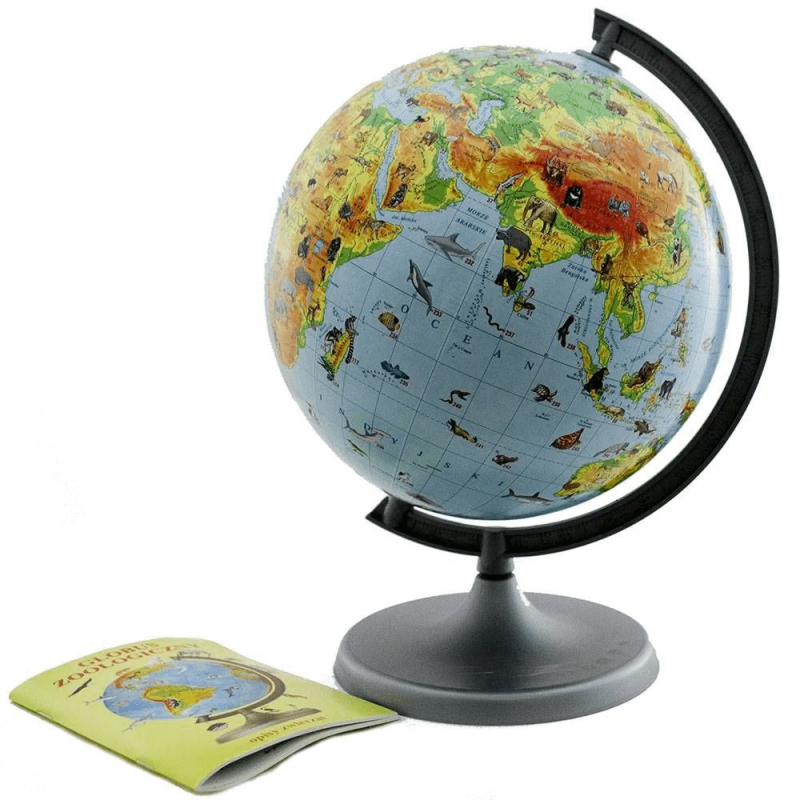 GLOBUS ZOOLOGICZNY Z OPISEM 220 MM - Głowała