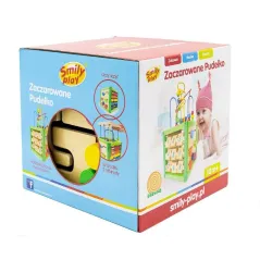 ZACZAROWANE PUDEŁKO DREWNIANE ZABAWKA EDUKACYJNA SMILY PLAY 12M+