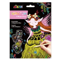 WYDRAPYWANKA  MAGICZNE ELFY 4 OBRAZKI 3+