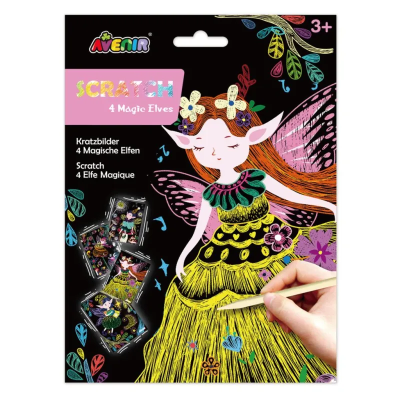 WYDRAPYWANKA MAGICZNE ELFY 4 OBRAZKI 3+ WYDRAPYWANKA MAGICZNE ELFY 4 OBRAZKI 3+