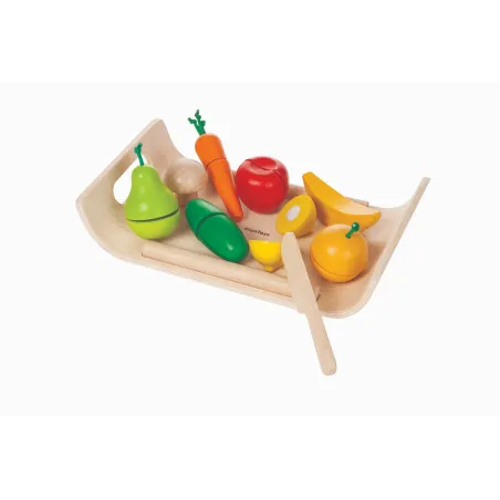 Drewniane Warzywa I Owoce Na Tacy Plan Toys 18M+