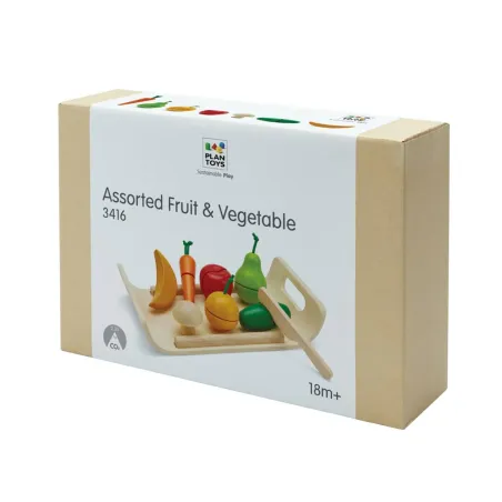 Drewniane Warzywa I Owoce Na Tacy Plan Toys 18M+