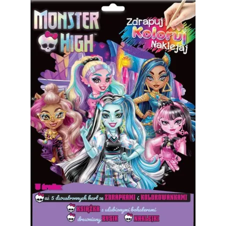 MONSTER HIGH ZDRAPUJ, KOLORUJ, NAKLEJAJ