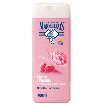 KREMOWY ŻEL POD PRYSZNIC MALINA BIO I PIWONIA 400ML LE PETIT MARSEILIAIS