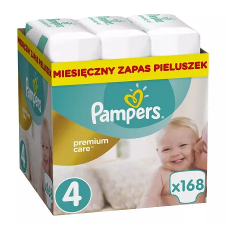 Pieluchy Pampers Premium Care Rozmiar 4 168 Szt 8–14 Kg Pieluchy Pampers Premium Care Rozmiar 4 168 Szt 8–14 Kg