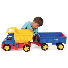 SAMOCHÓD WYWROTKA I PRZYCZEPA 107 CM GIGANT TRUCK WADER 12M+