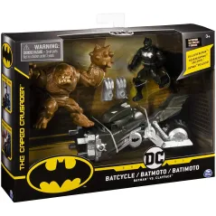 ZESTAW FIGUREK BATMAN 10 CM + BATCYCLE I CLAYFACE 4+