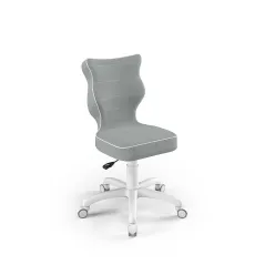 KRZESŁO OBROTOWE DO BIURKA DLA DZIECKA ENTELO PETIT SZARE 133–159 CM